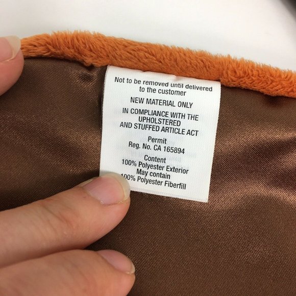 Woof & Poof Giraffe Plush Lovey Security Blanket Satin Side Brown Orange Soft - Picture 9 of 12